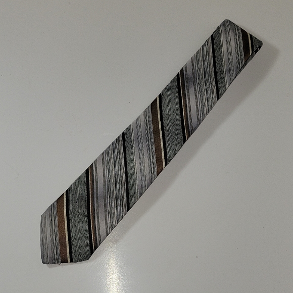 Sears Other - Men's Sears Striped Gray and Brown 55" Long 3" Wide Tie